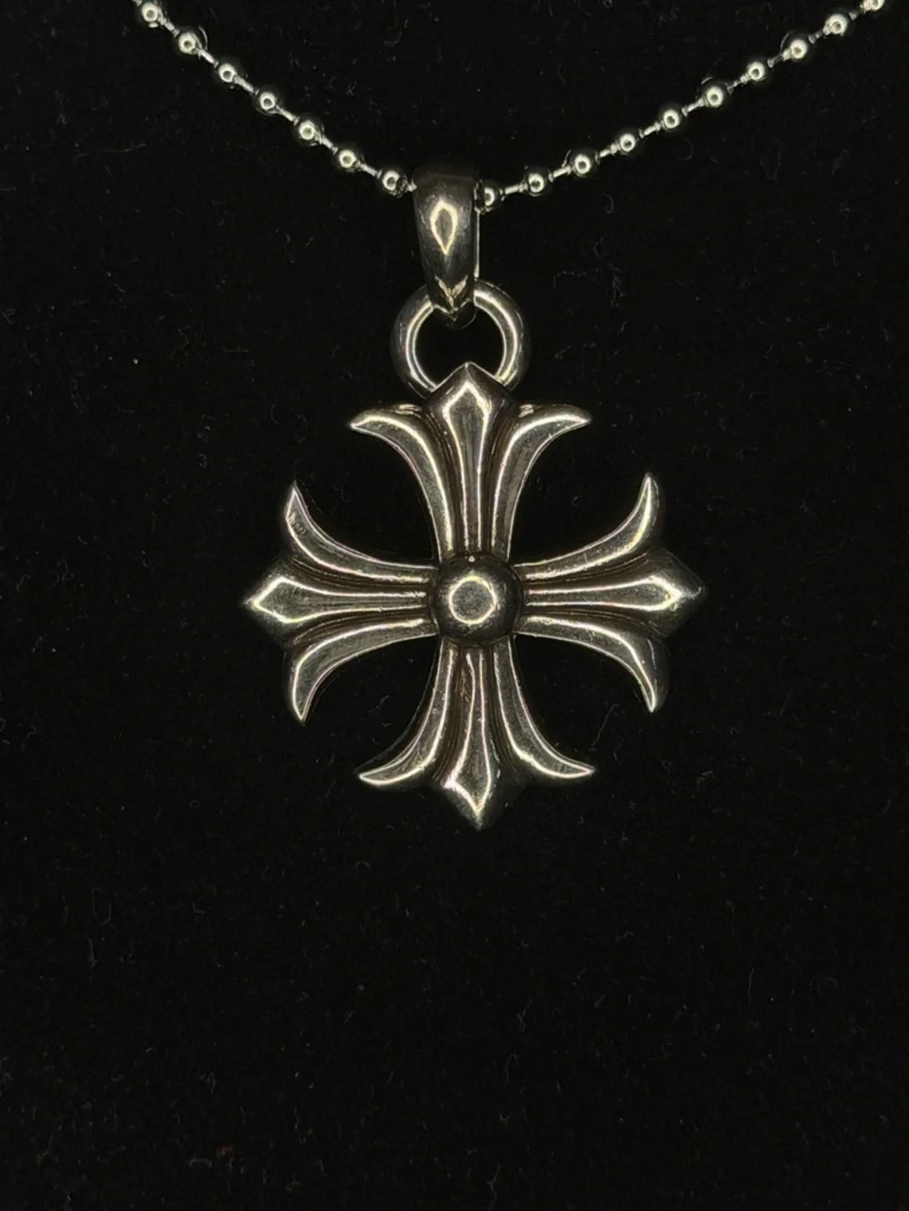 Chrome Hearts Big Floral Cross Unisex Necklace - Picture 2 of 5